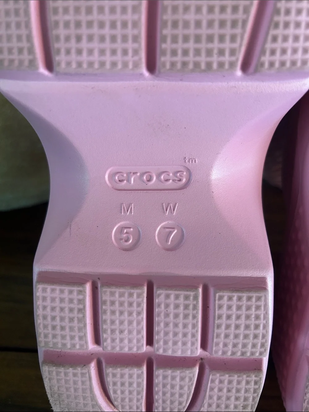 Crocs Pink stomp slides with charms